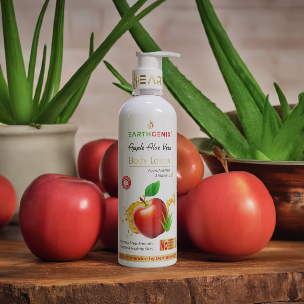 Apple Aloe Vera Body Lotion With Vitamin E | For Smooth Supple & Healthy Skin | All Skin Types | For Women And Men