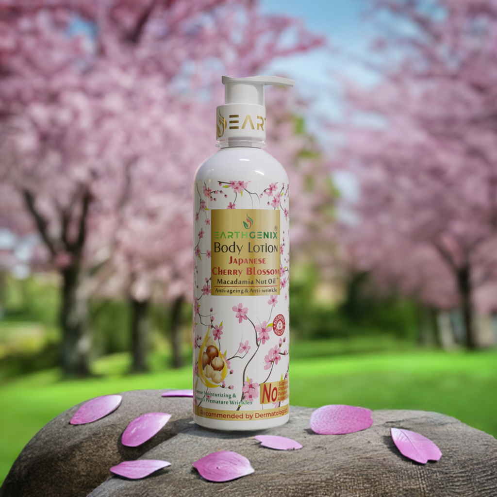 Japanese Cherry Blossom + Macadamia Nut Oil Body Lotion | For Anti-Ageing & Anti-Wrinkle | All Skin Types | For Women And Men