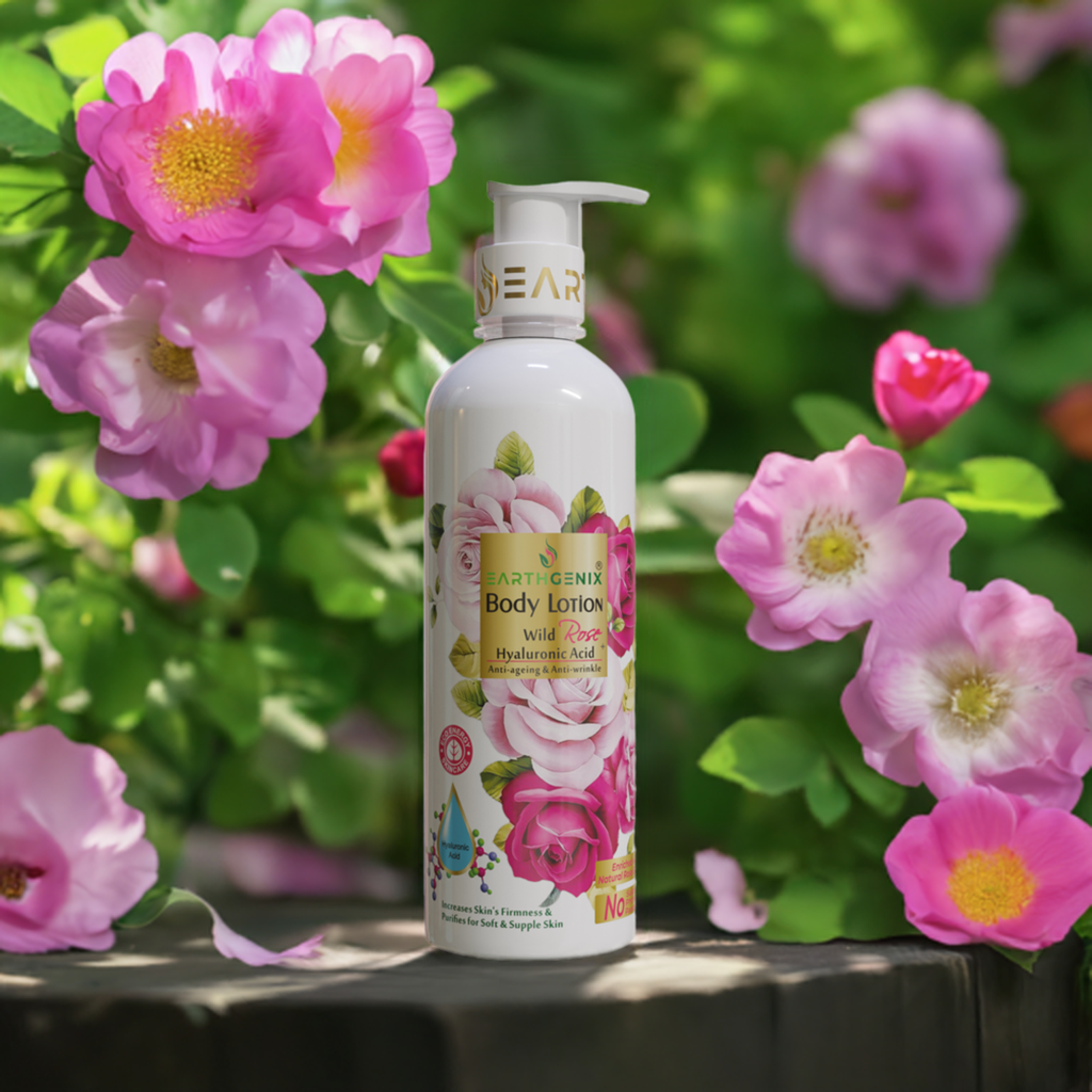 Wild Rose Body Lotion with Hyaluronic Acid | Increases Skin’s Firmness & Purifies | for Soft & Supple Skin