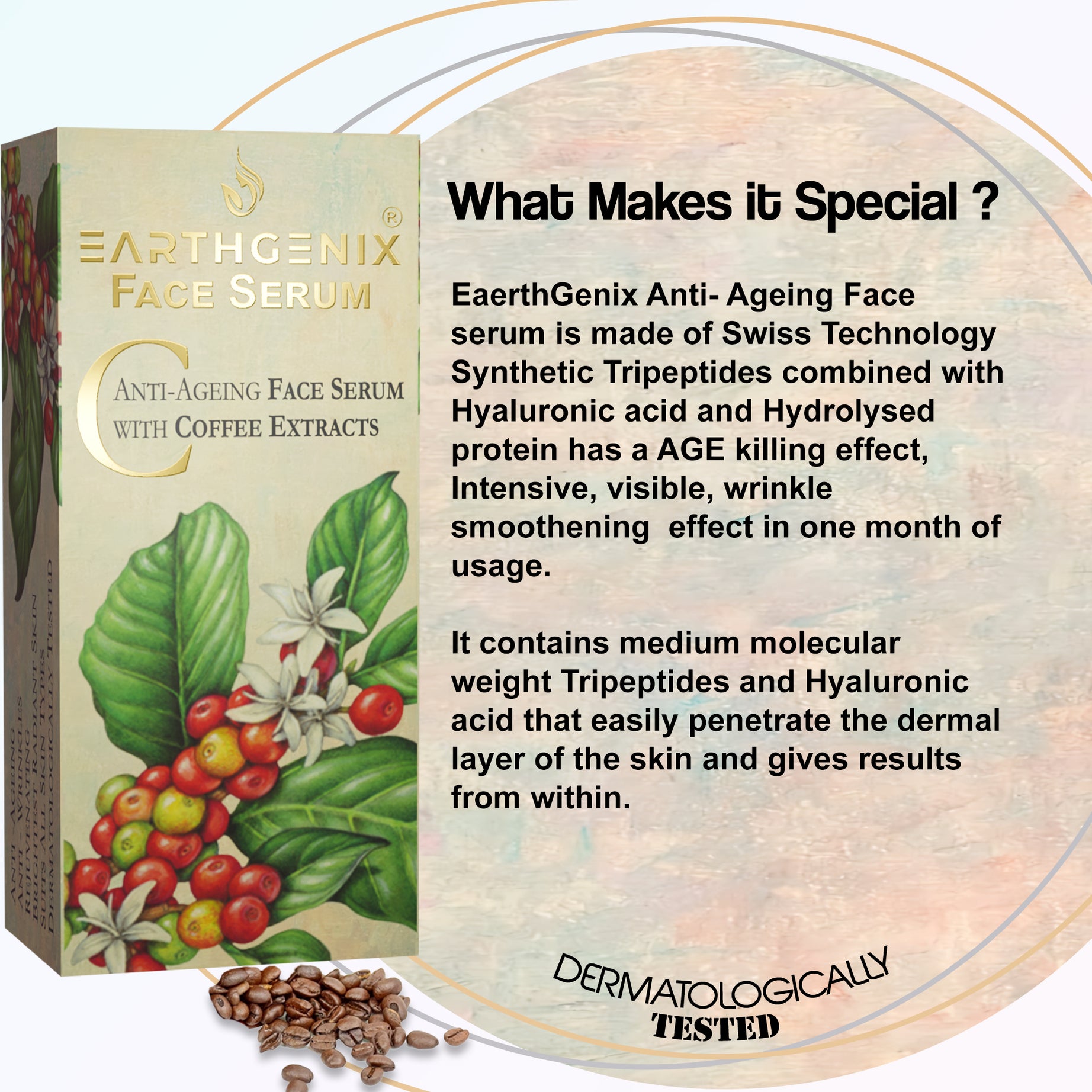 Anti-Ageing Face Serum with Coffee Extracts | for Anti-Ageing & Anti Wrinkles | for Men & Women | for All Skin Types