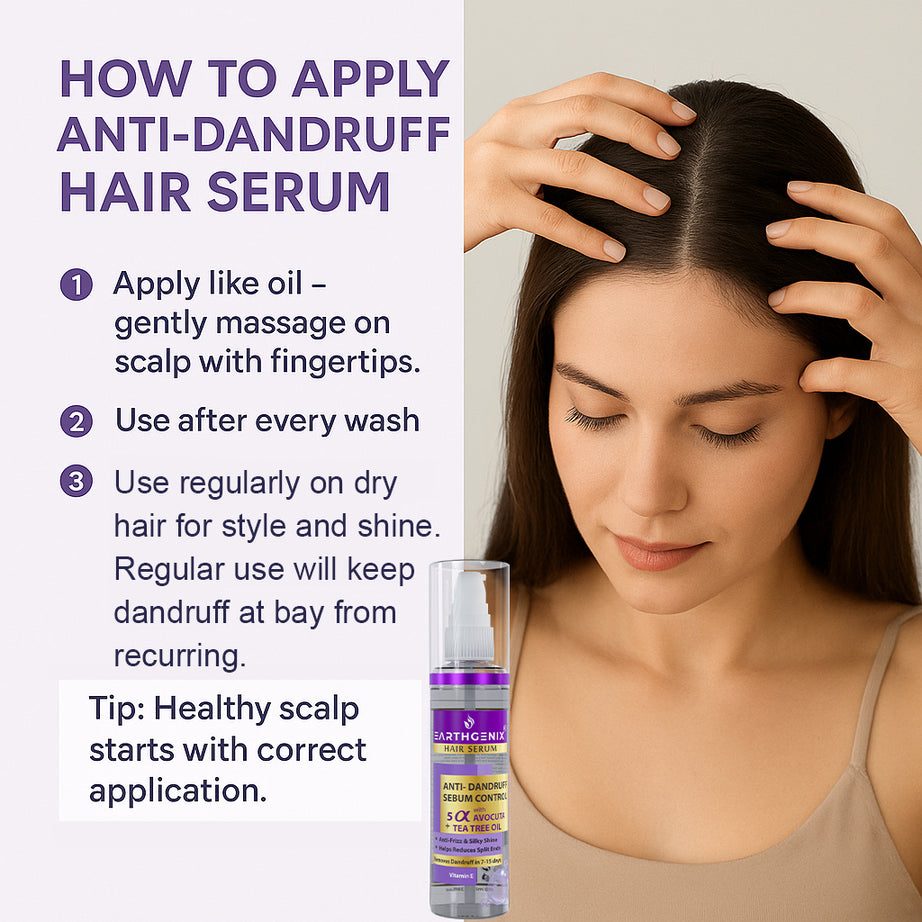 Anti-Dandruff & Sebum Control Hair Serum with 5 Alpha Avocuta & Tea Tree Oil | with Vitamin- E | Removes Dandruff in 7-15 Days | for Men And Women