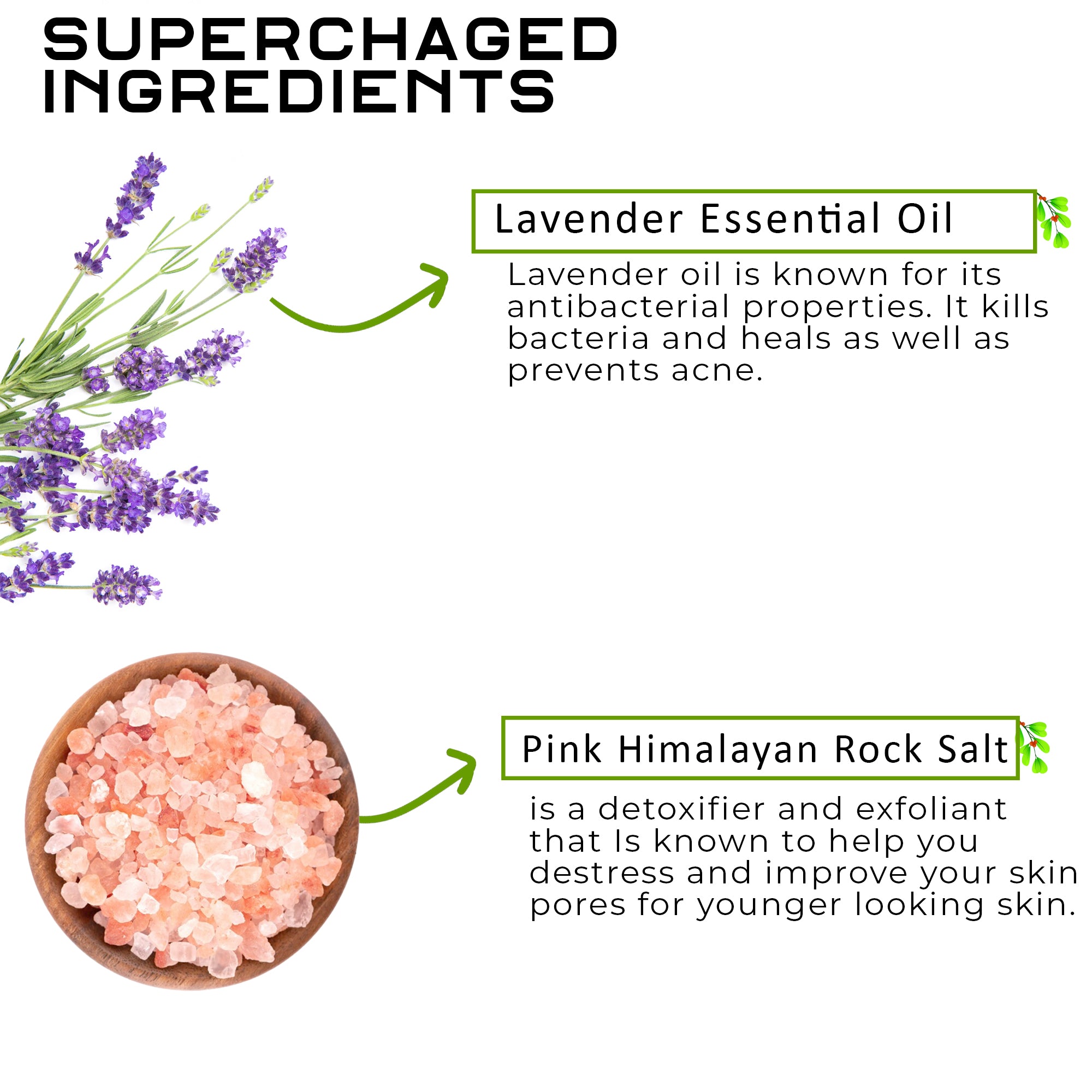 Lavender + Pink Himalayan Rock Salt Body Wash with Free Loofah | For Glowing & Nourished Skin | For All Skin Type