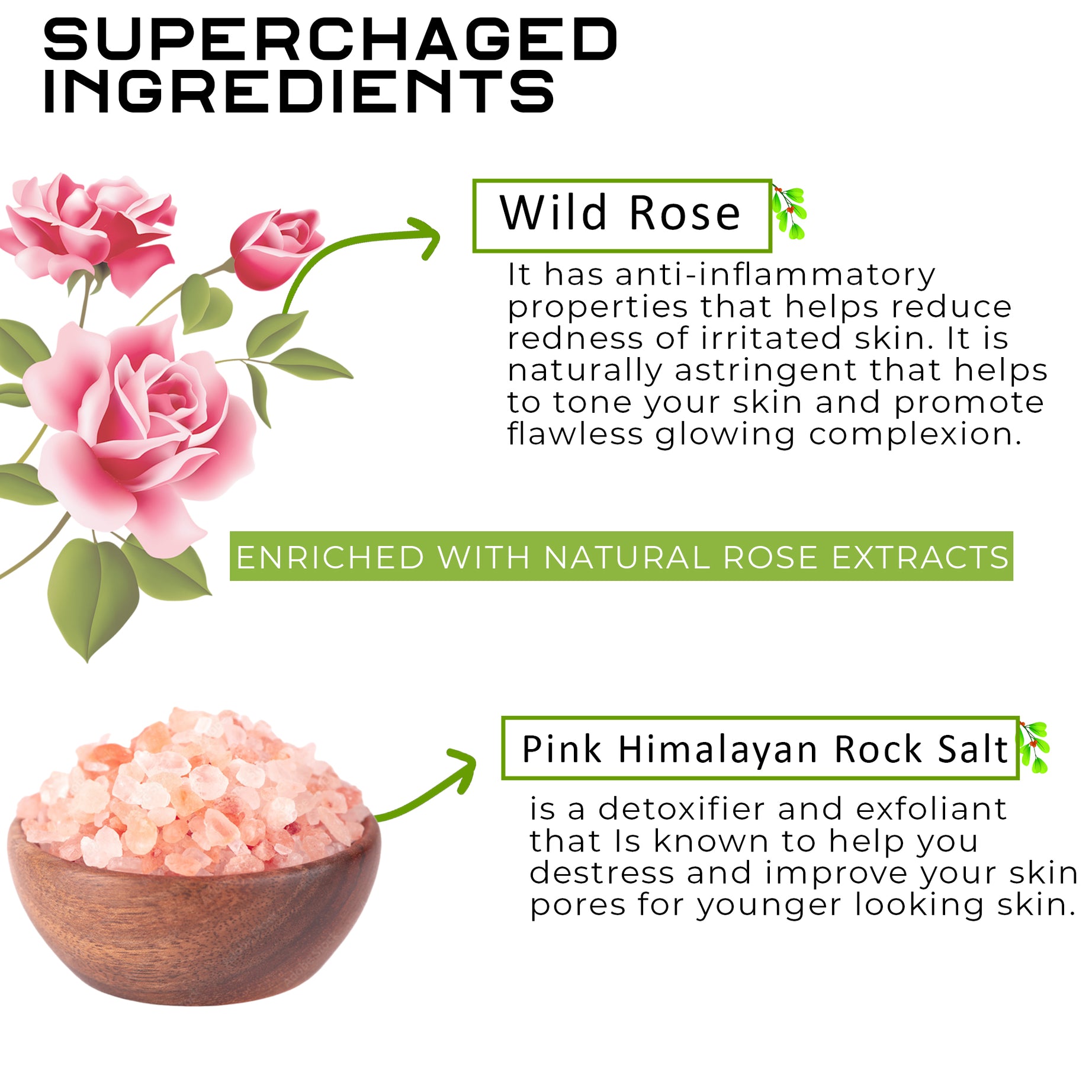 Wild Rose + Pink Himalayan Rock Salt Body Wash with Free Loofah | Detoxifies, Destress & Purifies for Soft & Supple Skin | All Skin Types | For Men and Women