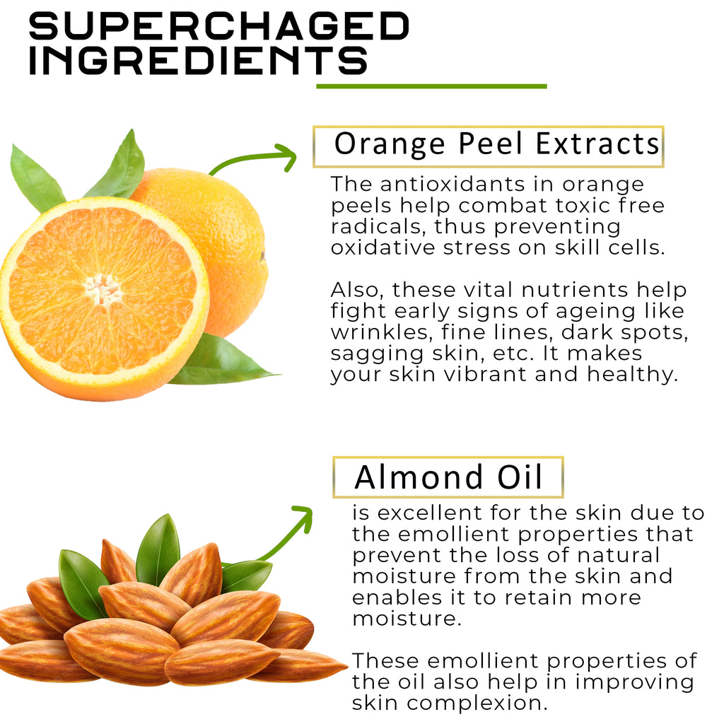 Orange Peel Almond Body Lotion With Vitamin E | For Anti-Ageing & Glowing Skin