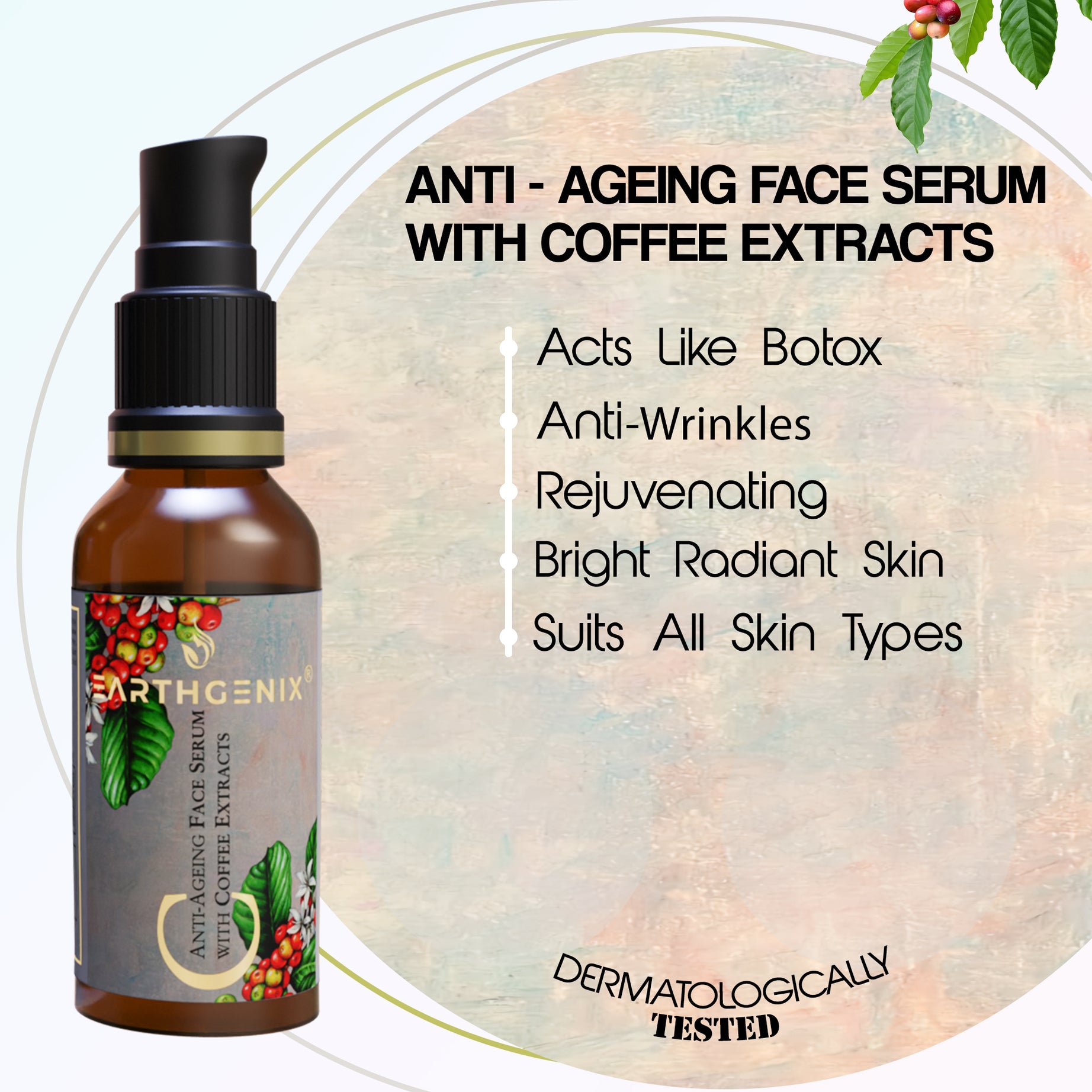 Anti-Ageing Face Serum with Coffee Extracts | for Anti-Ageing & Anti Wrinkles | for Men & Women | for All Skin Types