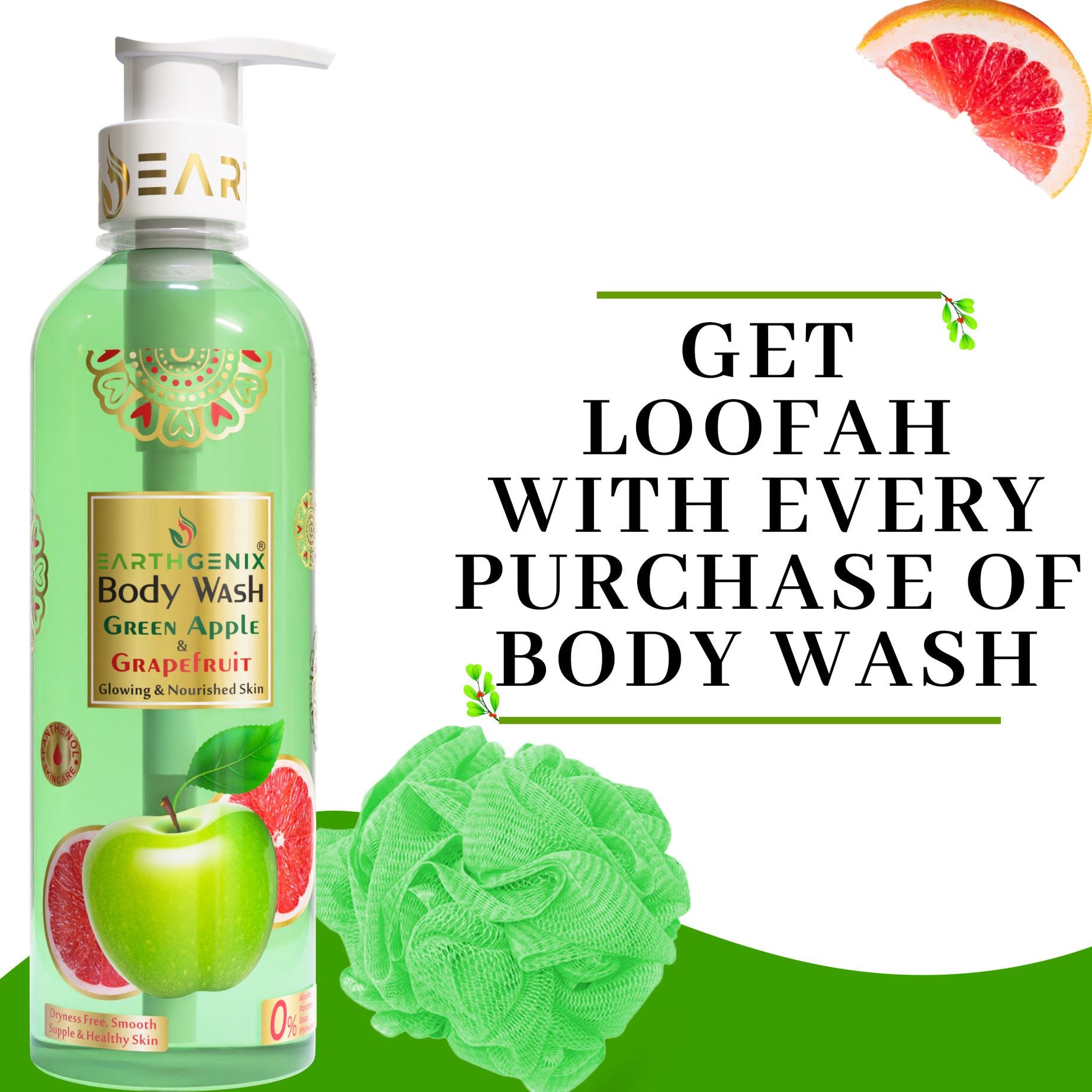 Fruit Infusion Body Wash Collection: Papaya, Strawberry, Orange Peel & Green Apple for Radiant Skin 500ml x 4