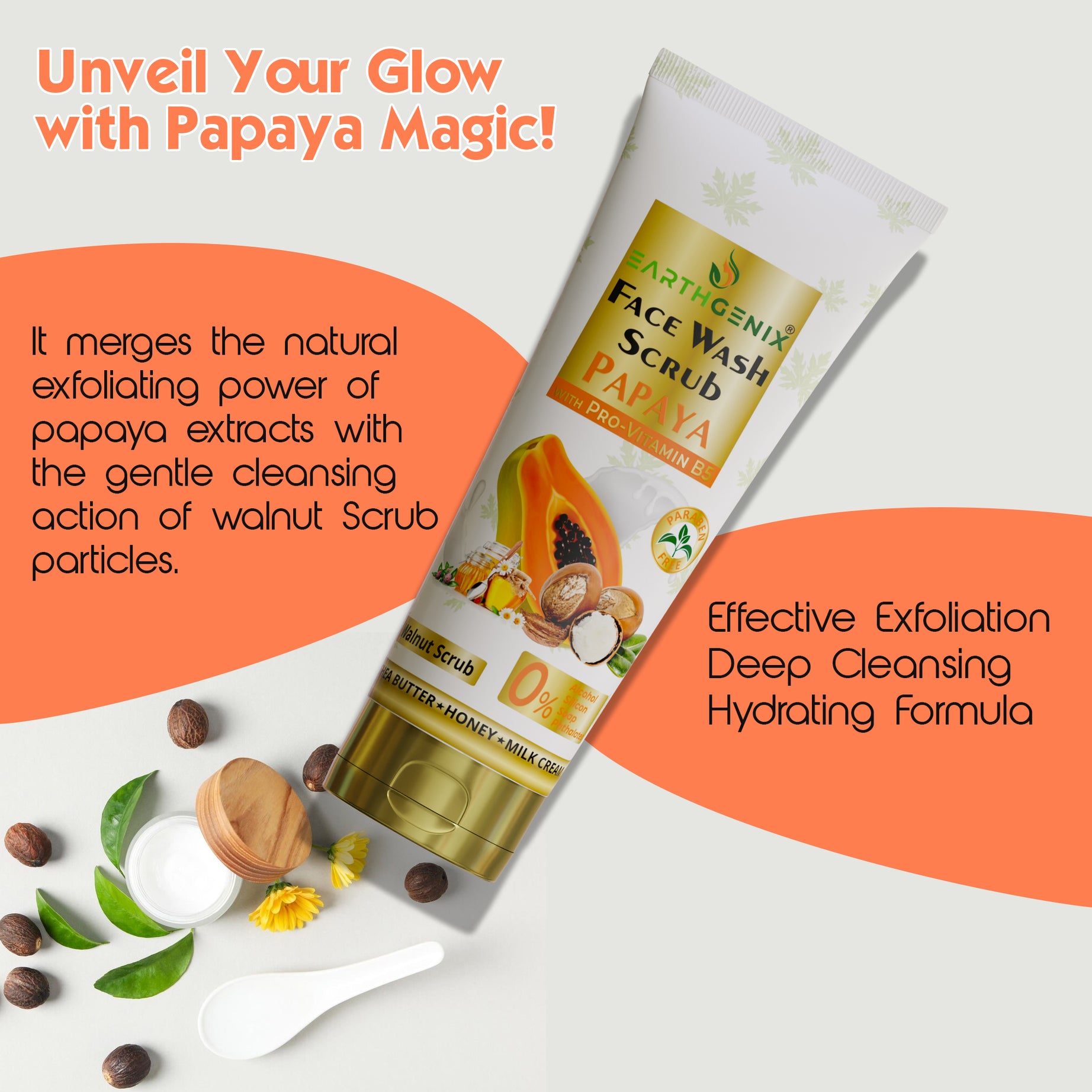 Papaya Trio Combo: Nourishing Body Wash, Face Wash & Radiance Lotion