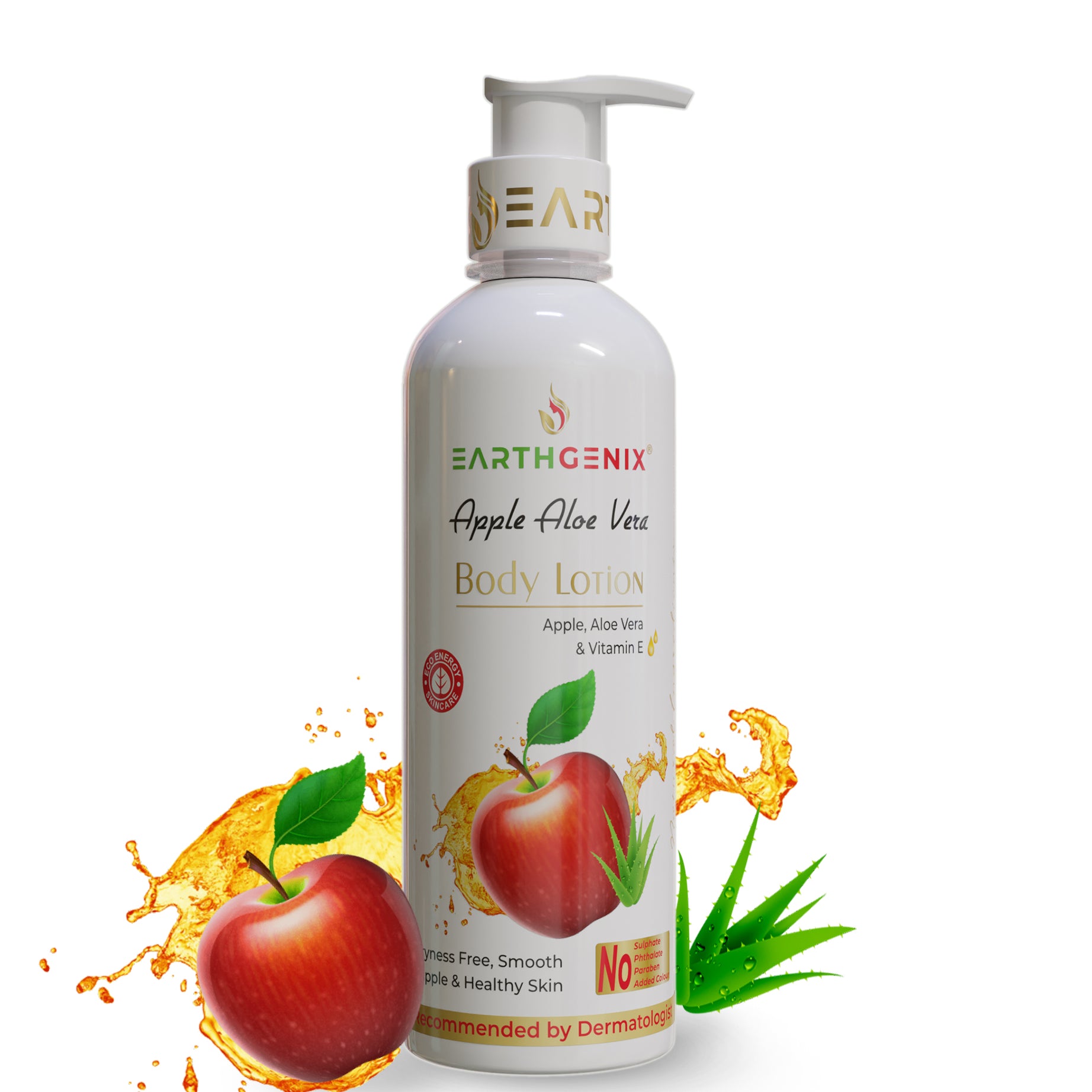 Apple Aloe Vera Body Lotion With Vitamin E  | For Smooth Supple & Healthy Skin | All Skin Types | For Women And Men