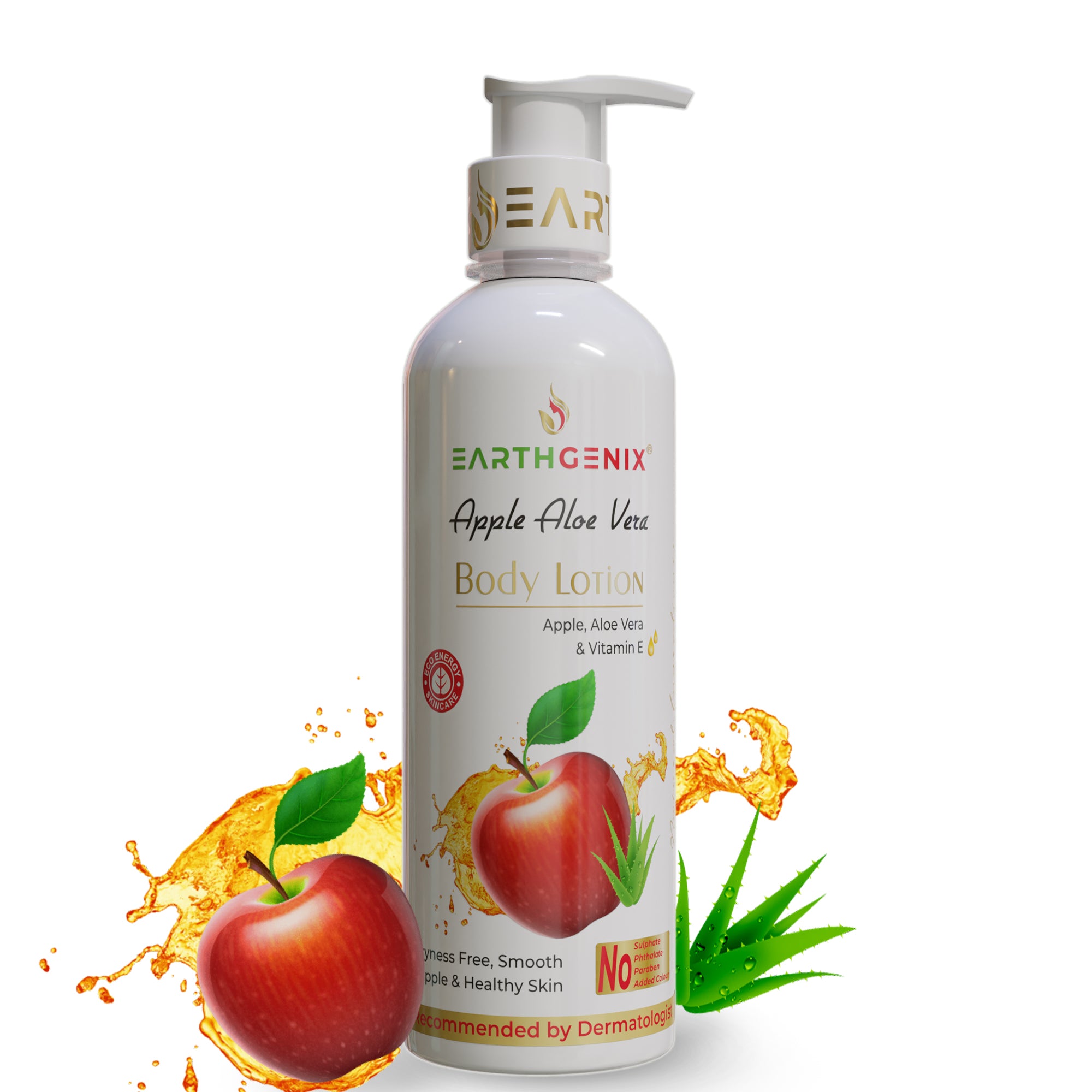 Apple Aloe Vera Body Lotion With Vitamin E  | For Smooth Supple & Healthy Skin | All Skin Types | For Women And Men