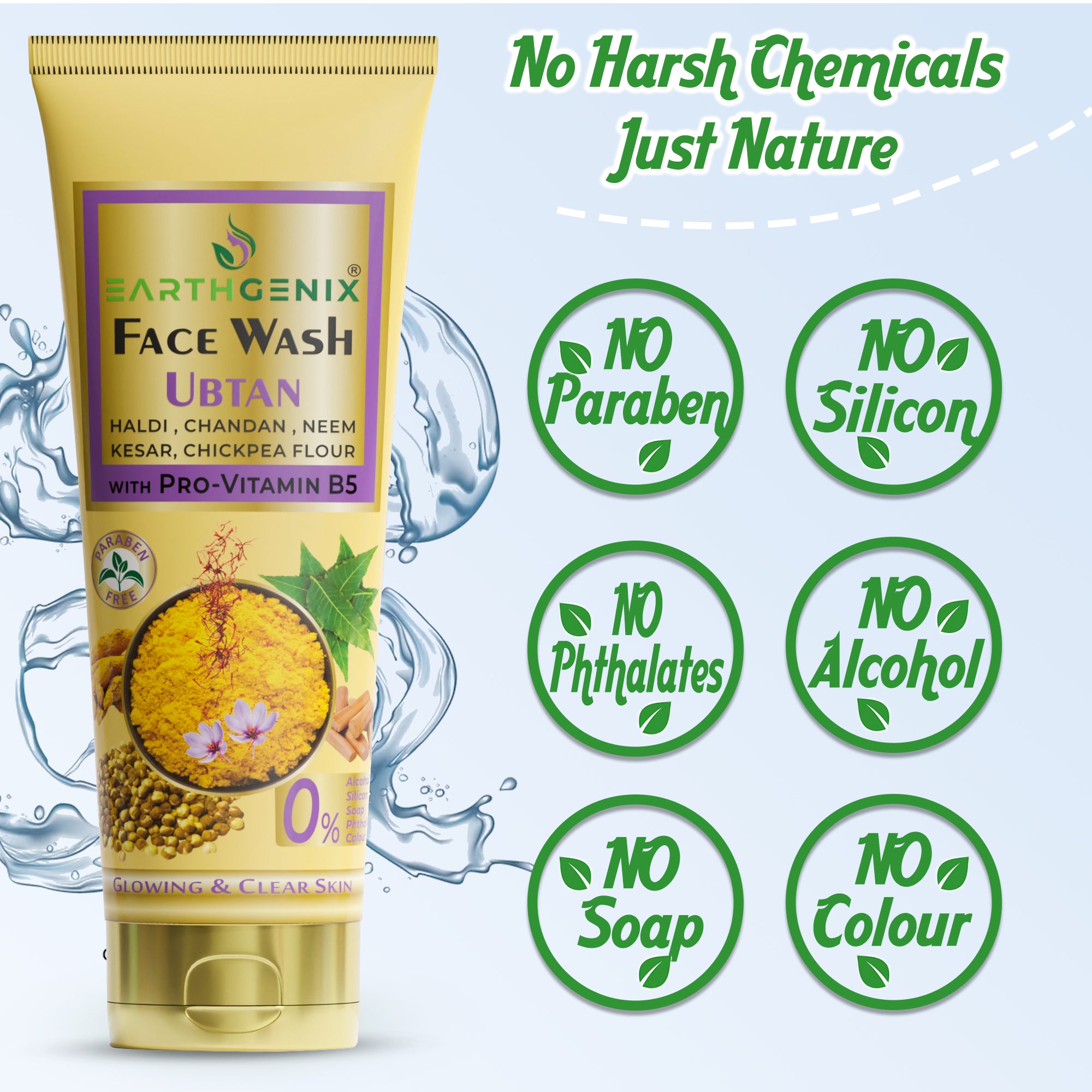 Ubtan Glow & Radiance Combo: Face Wash 100ml & Body Wash Scrub 300ml