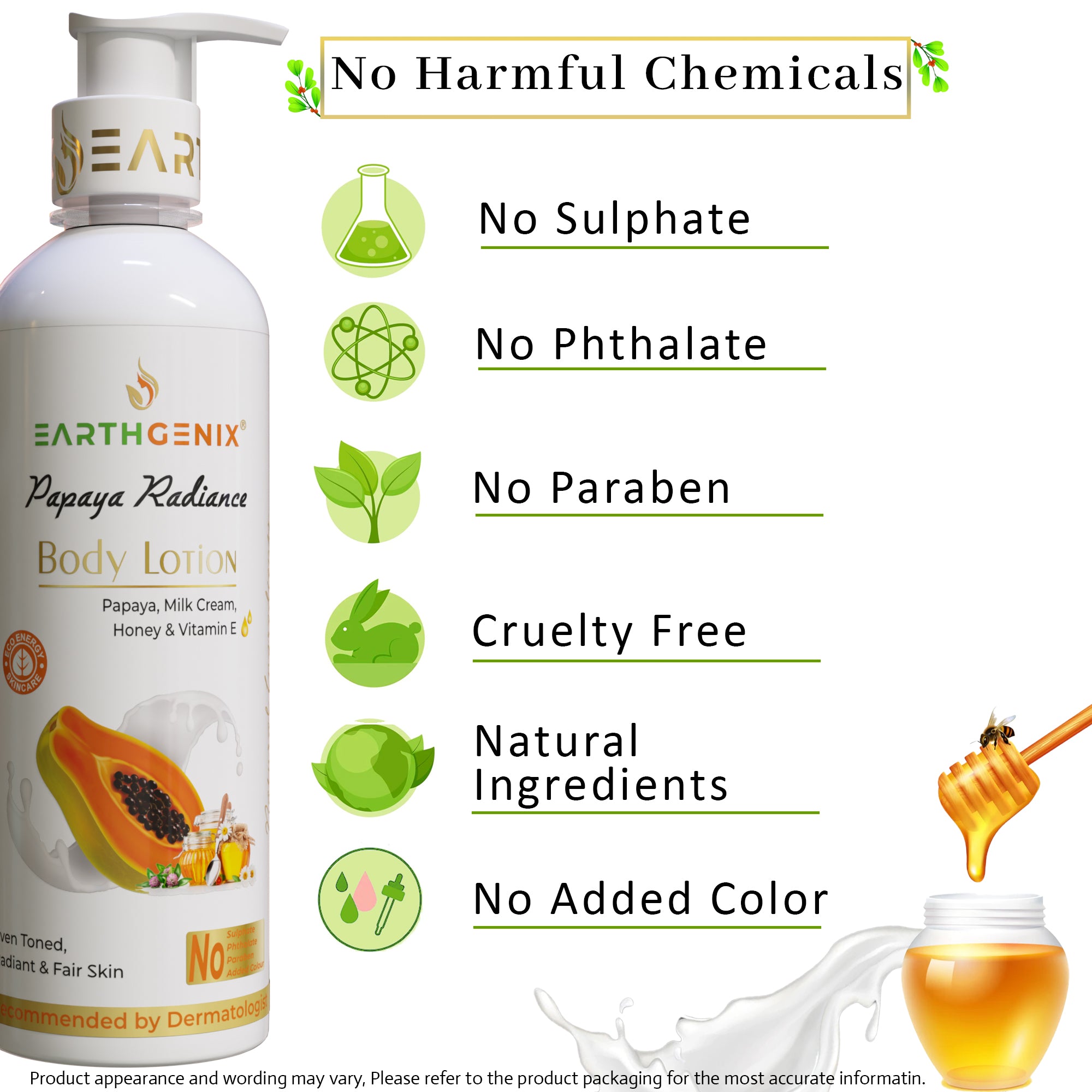 Papaya Radiance Body Lotion With Vitamin E | For Even Toned & Radiant Skin | All Skin Types | For Women And Men