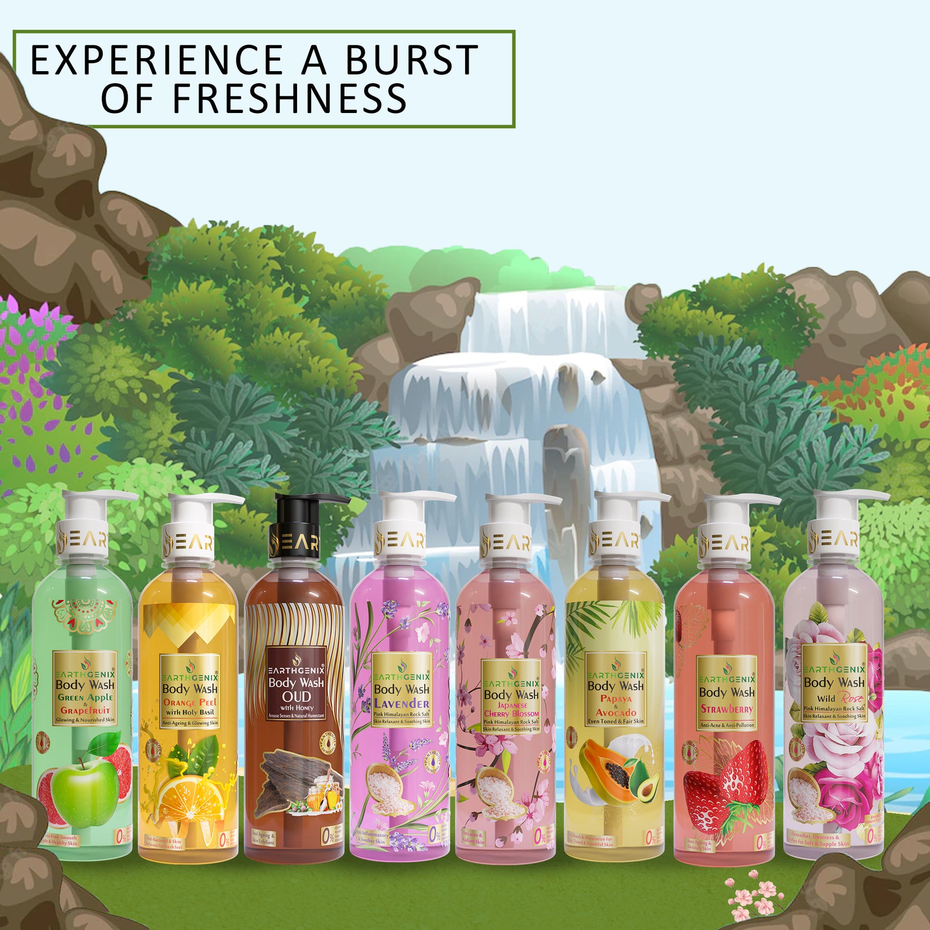 OUD With Honey Body Wash with Free Loofah | For Anti Ageing & Skin Exfoliant | All Skin Types | For Men and Women