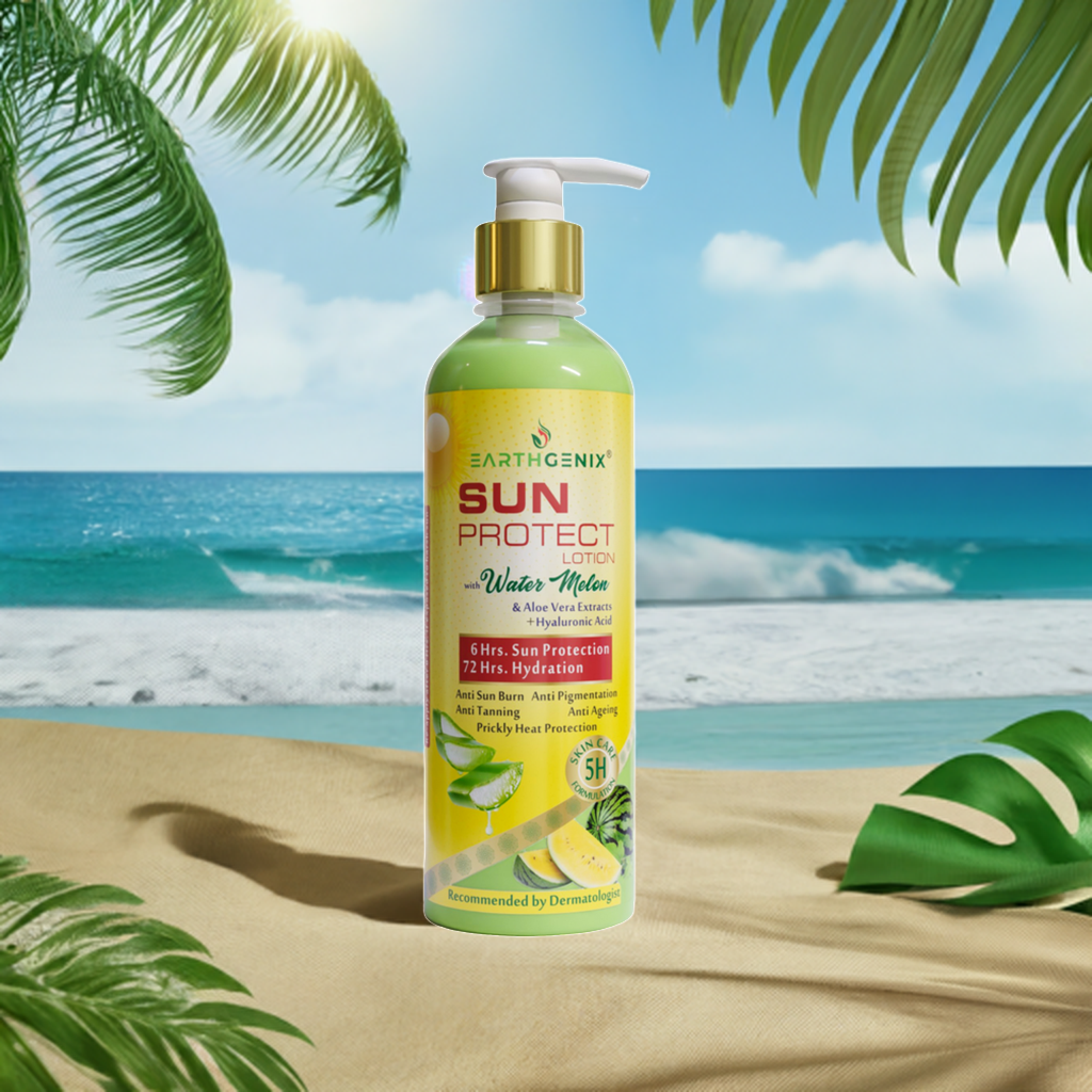 Sun Protect Lotion with Water Melon & Aloe Vera Extracts + Hyaluronic Acid 300ml