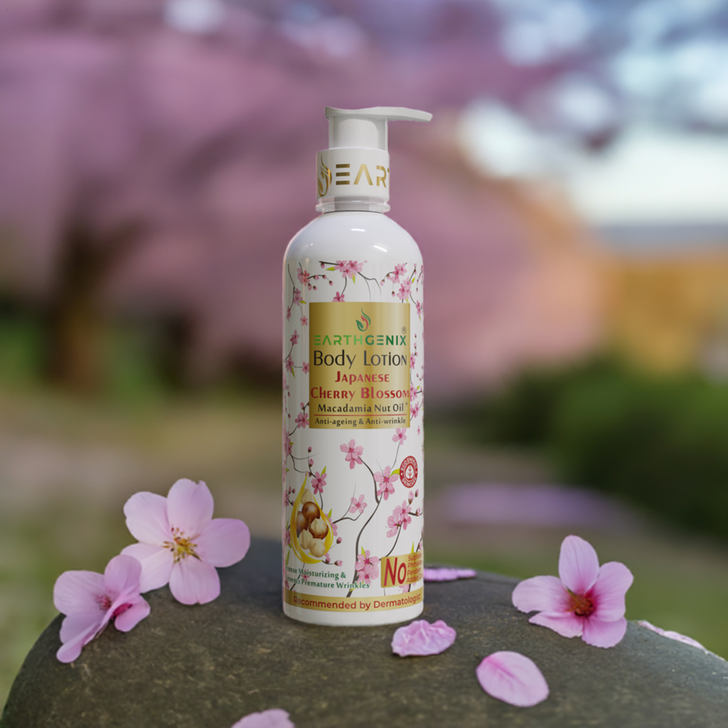Japanese Cherry Blossom + Macadamia Nut Oil Body Lotion | For Anti-Ageing & Anti-Wrinkle | All Skin Types | For Women And Men