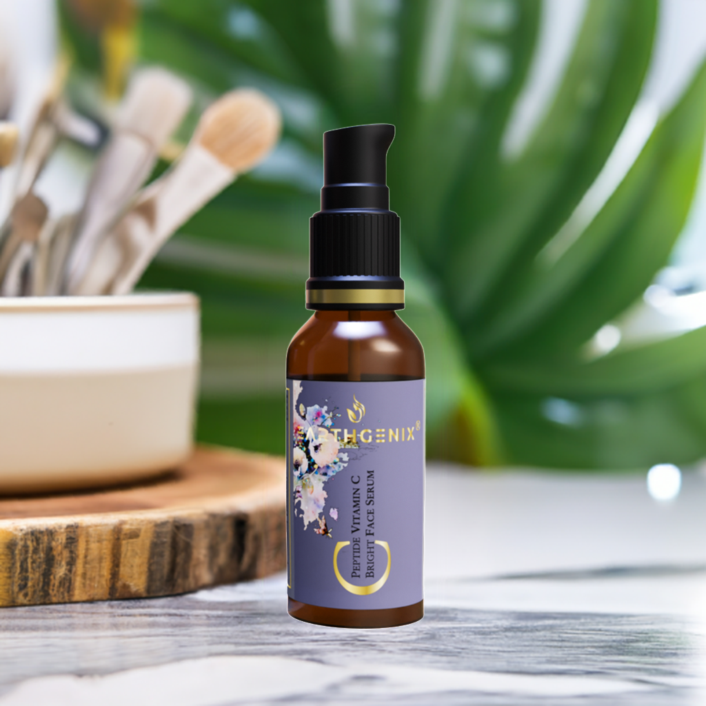 Peptide Vitamin C Bright Face Serum with Hyaluronic Acid | for Brightest Radiant Skin | Anti Wrinkle | for Men & Women | for All Skin Types