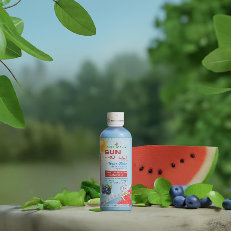 Sun Protect Lotion with Water Melon & Blue Berries Extracts + Hyaluronic Acid