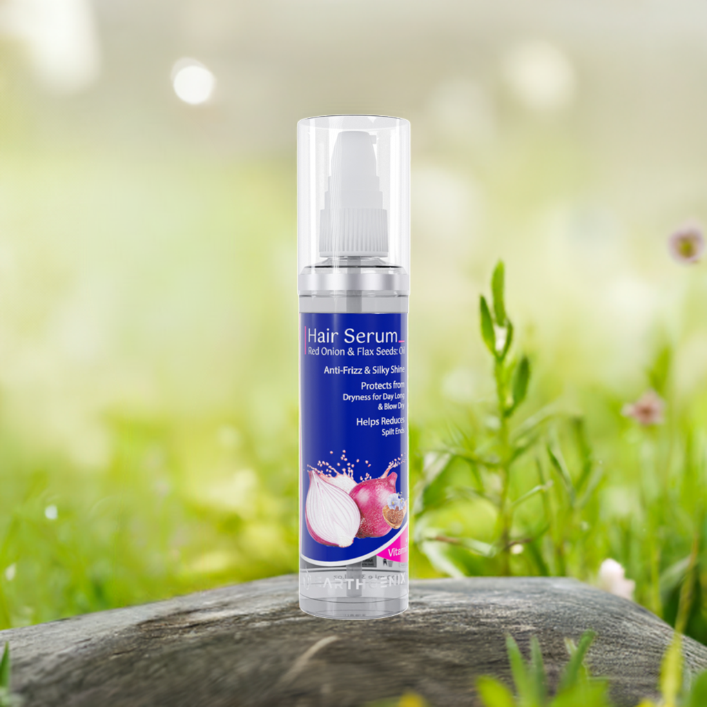 Red Onion & Flax Seeds Hair Serum | with Vitamin- E | Protects from Dryness for Day Long & Blow Dry | for Men And Women