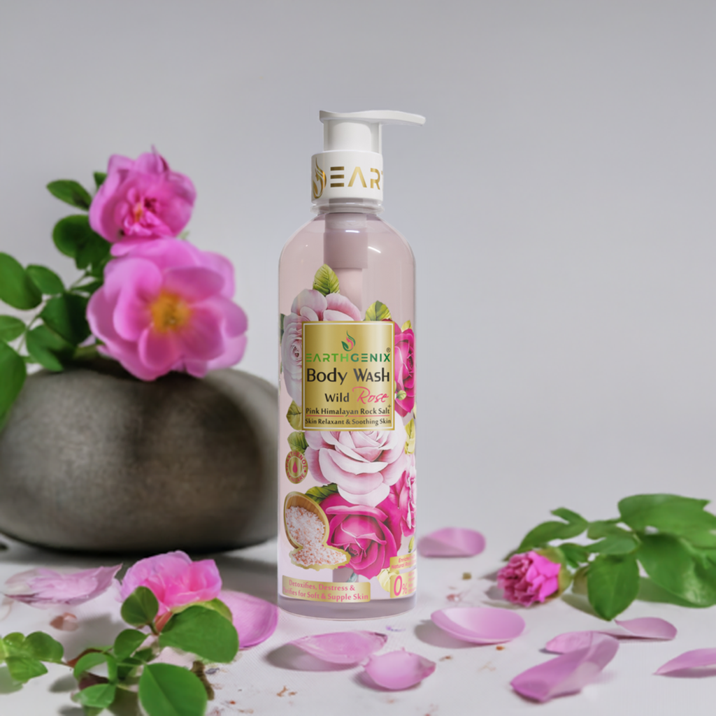 Aromatic Floral Body Wash Trio with Pink Himalayan Rock Salt: Cherry Blossom, Wild Rose & Lavender 500ml x 3