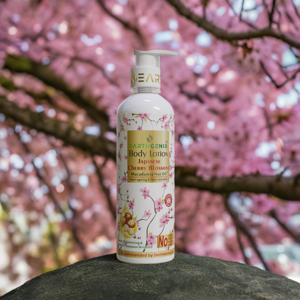 Japanese Cherry Blossom + Macadamia Nut Oil Body Lotion | For Anti-Ageing & Anti-Wrinkle | All Skin Types | For Women And Men