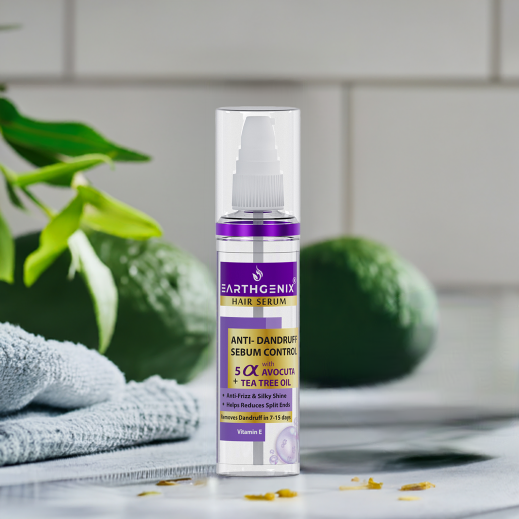 Anti-Dandruff & Sebum Control Hair Serum with 5 Alpha Avocuta & Tea Tree Oil | with Vitamin- E | Removes Dandruff in 7-15 Days | for Men And Women