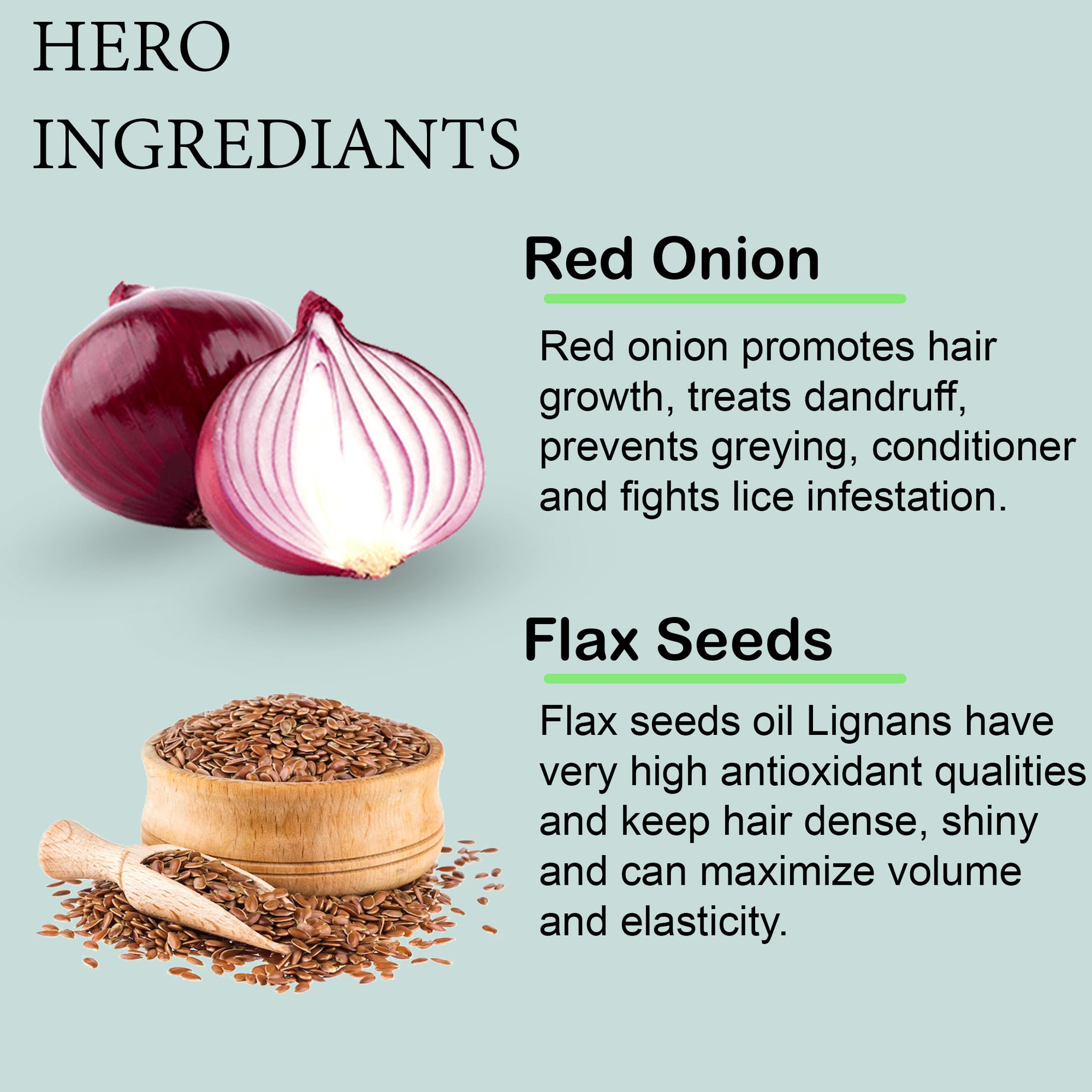 Red Onion & Flax Seeds Hair Serum | with Vitamin- E | Protects from Dryness for Day Long & Blow Dry | for Men And Women
